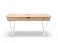 Modern minimalist desk with wooden surface and metal legs 120 x 60 x 75cm