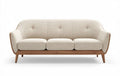 Modern gray fabric sofa with sturdy metal legs 200 x 90 x 80cm